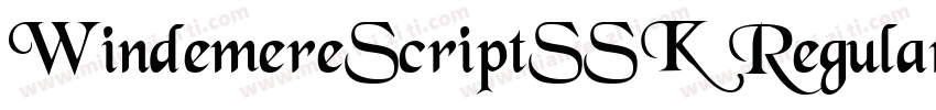 WindemereScriptSSK Regular字体转换